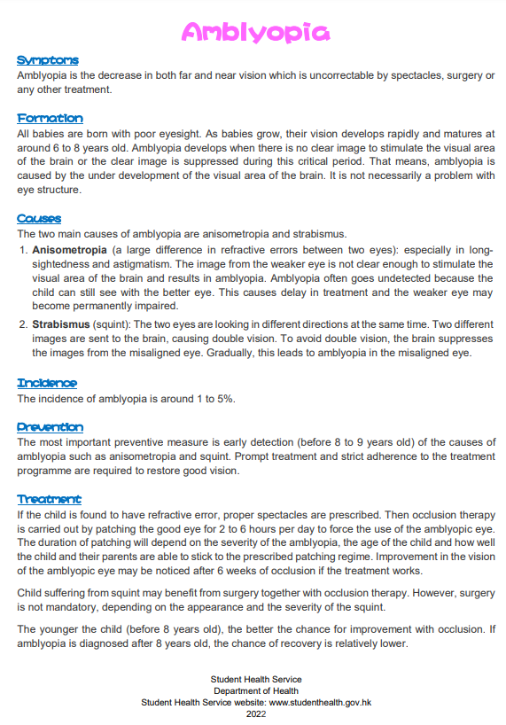 Amblyopia