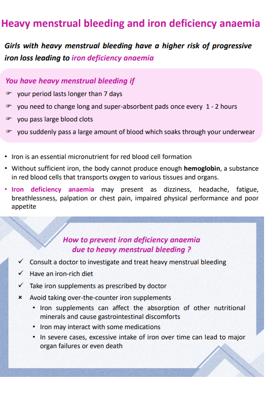 Heavy Menstrual Bleeding and Iron Deficiency Anaemia