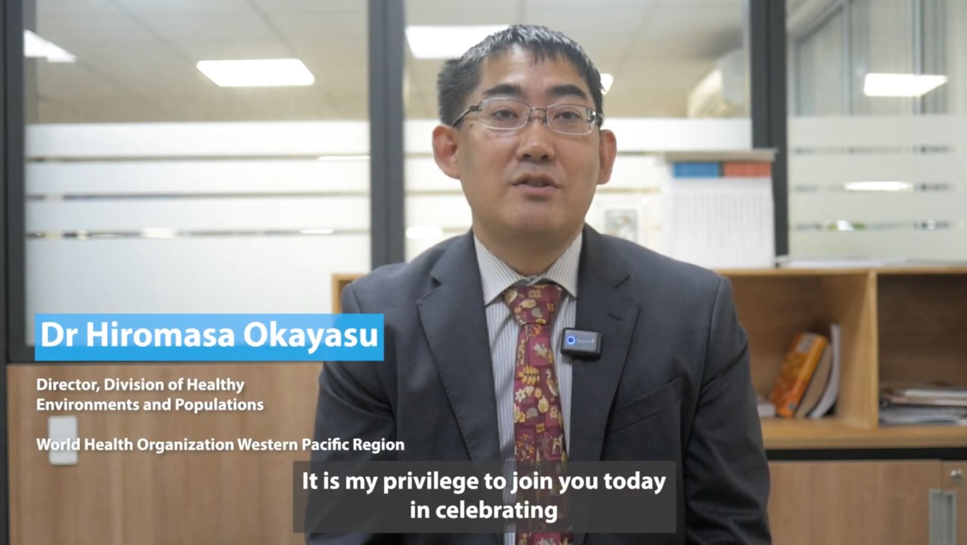 Message from the World Health Organization Western Pacific Region
