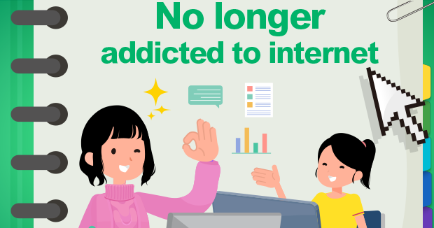 No longer addicted to internet