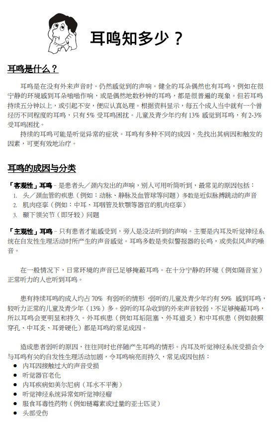 耳鸣知多少