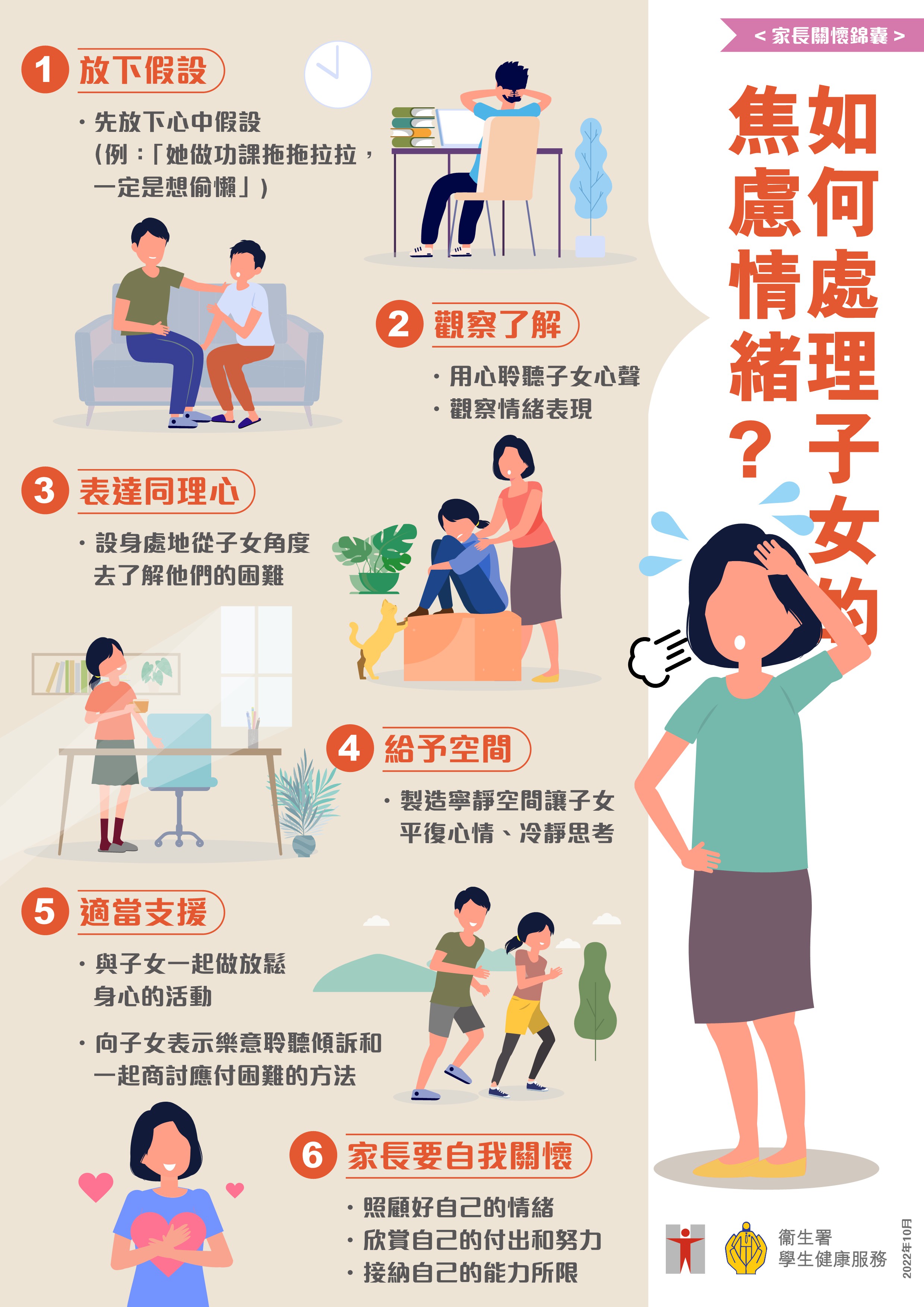如何處理子女的焦慮情緒?