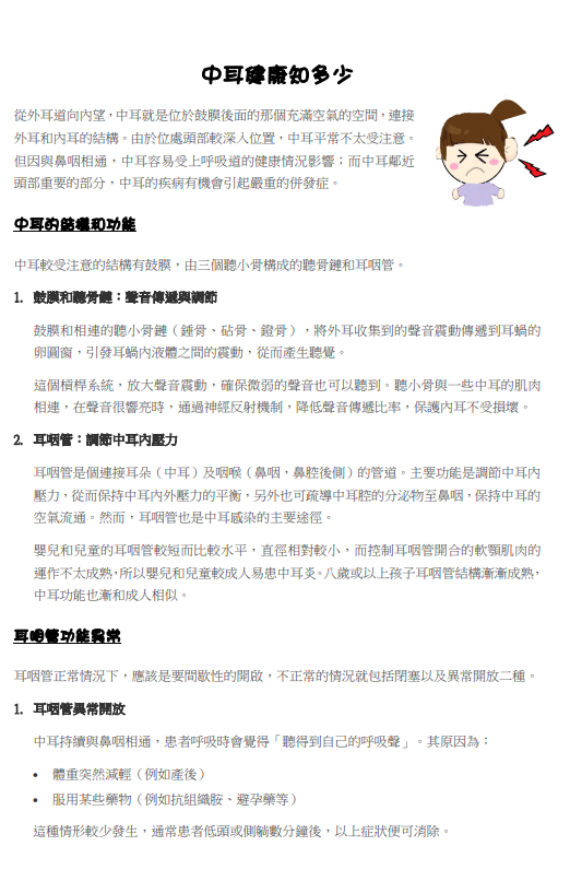 中耳健康知多少