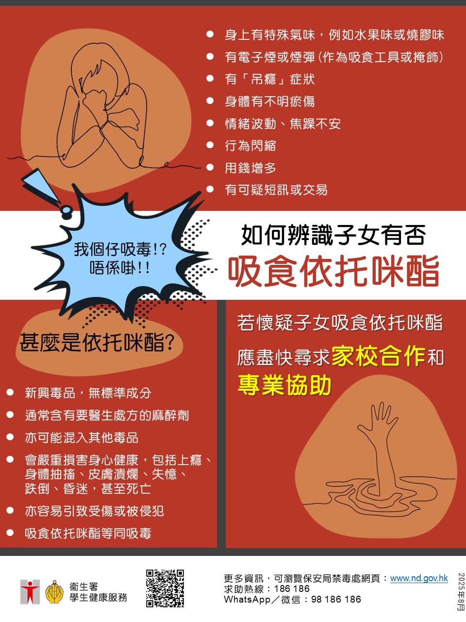 如何辨識子女有否吸食依托咪酯